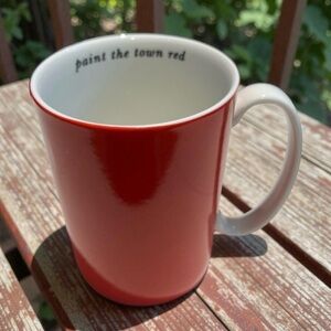 KATE SPADE Mug 'paint the town red' Say The Word Series Lenox 12 oz **READ